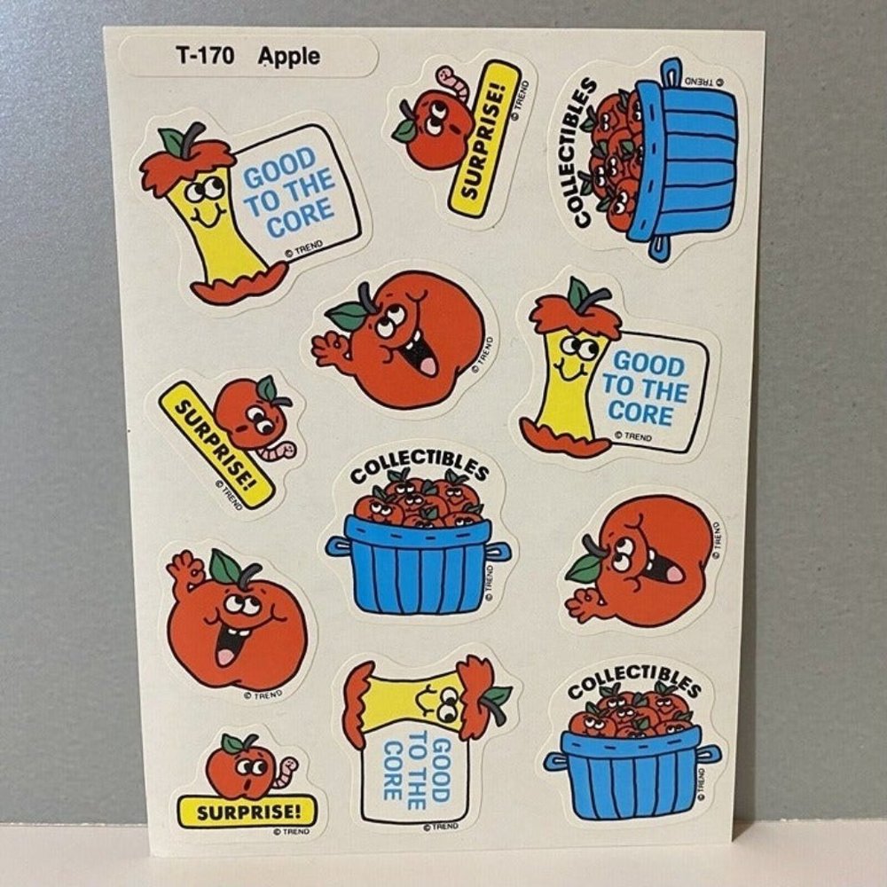 Vintage Trend Scratch & Sniff Apple Stickers